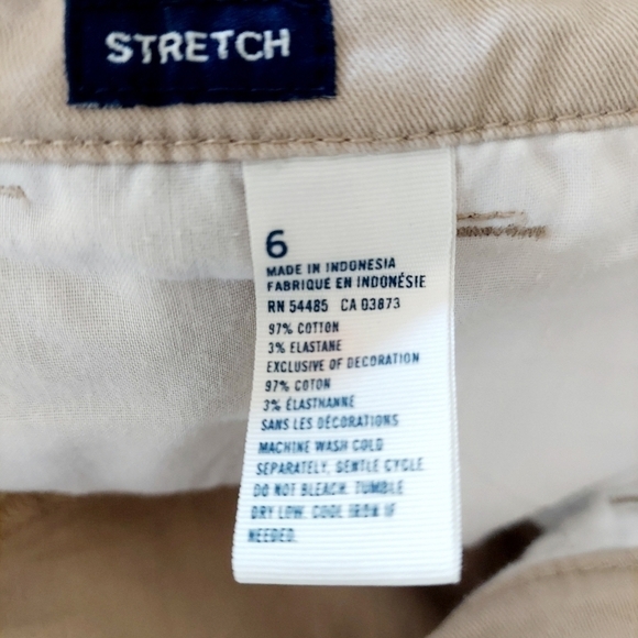 American Eagle Women's Size 6 Khaki Midi Shorts Super Stretch Preppy Causal ECU - Picture 5 of 12